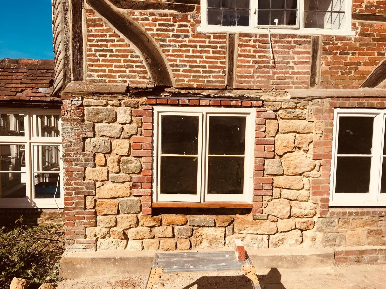 brick work with orange tint